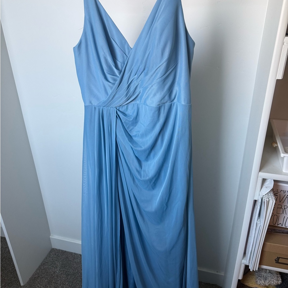 Azazie Light Blue Maxi Dress